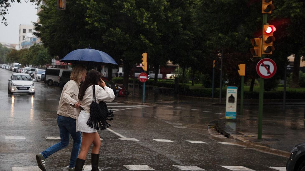 Warnstufe Gelb galt auf Mallorca noch bis 18 Uhr. Warnstufe Gelb galt auf Mallorca noch bis 18 Uhr.