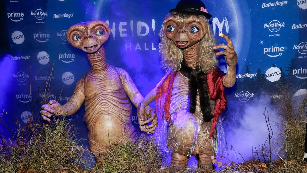 Heidi Klum und Tom Kaulitz verkleideten sich 2024 als Außerirdische. (Archivfoto) 