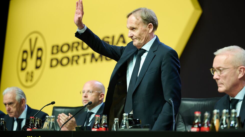 Denkzettel zum Amtswechsel: Der neue BVB-Präsident Hans-Joachim Watzke erhielt nur 59 Prozent Ja-Stimmen