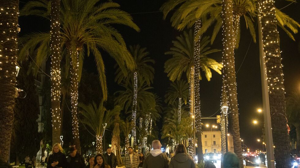 Palma hat die Weihnachtsbeleuchtung angeschaltet. 