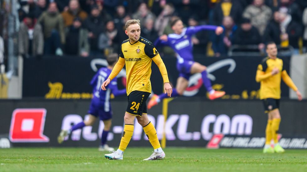 Tony Menzel erzielte im Testspiel gegen Regensburg den Führungstreffer für Dynamo. (Archivbild)