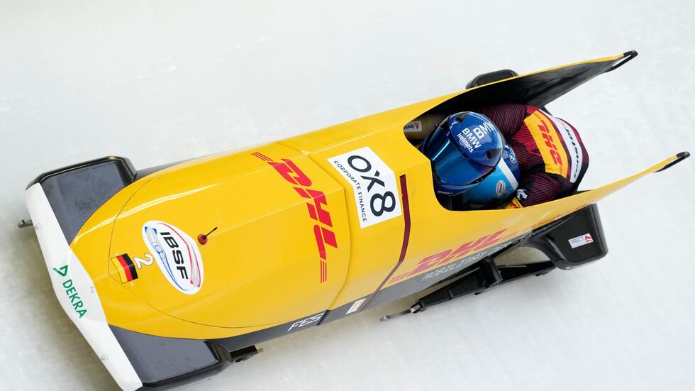Kim Kalicki und Leonie Fiebig fahren beim Zweierbob-Weltcup in Innsbruck/Igls aufs Podium. Kim Kalicki und Leonie Fiebig fahren beim Zweierbob-Weltcup in Innsbruck/Igls aufs Podium.