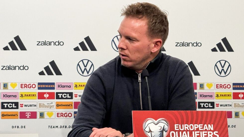 Nagelsmann bei der Pressekonferenz in Luxemburg.