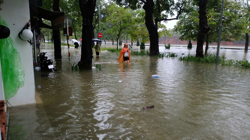 Viele Straßen in Hue standen unter Wasser. 