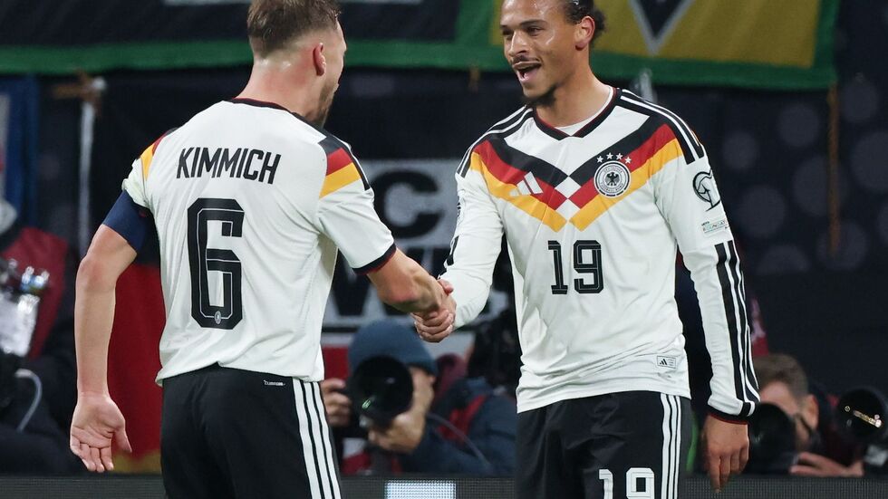 WM-tauglich: Kimmich und Sané beim 6:0.