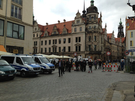 Sicher&shy;heits&shy;be&shy;reich am Residenz&shy;schloss.