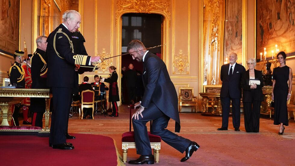 David Beckham wurde zum Ritter geschlagen. 
