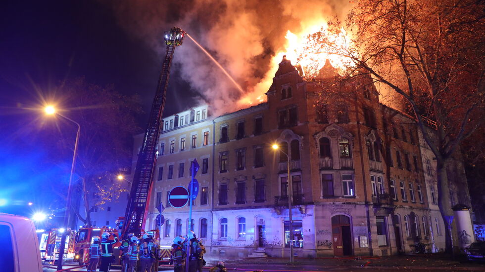 Einer von acht Großbränden war im November in Löbtau 