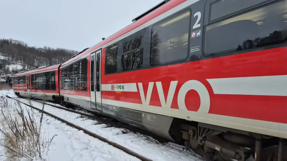 Der Zug war bei Glashütte entgleist 