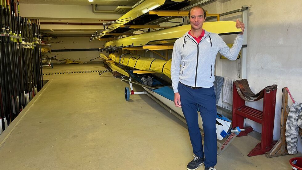 Olympiasieger Tim Grohmann traniert den Ruder-Nachwuchs in Dresden, der bald bessere Bedingungen vorfindet