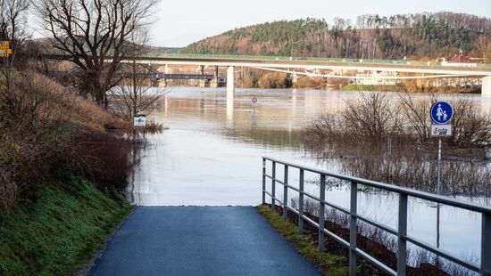 Hochwasser der Elbe in der Sächsischen Schweiz (27.12.23)