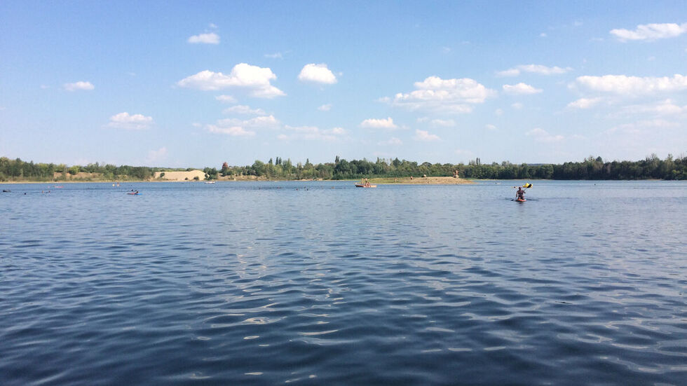 Der Kiessee in Pirna-Birkwitz. Hier kam es zu einem tragischen Unglück. (Symbolbild)