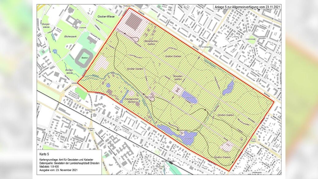 Im Großen Garten darf zwischen 22 und 6 Uhr kein Alkohol konsumiert werden.