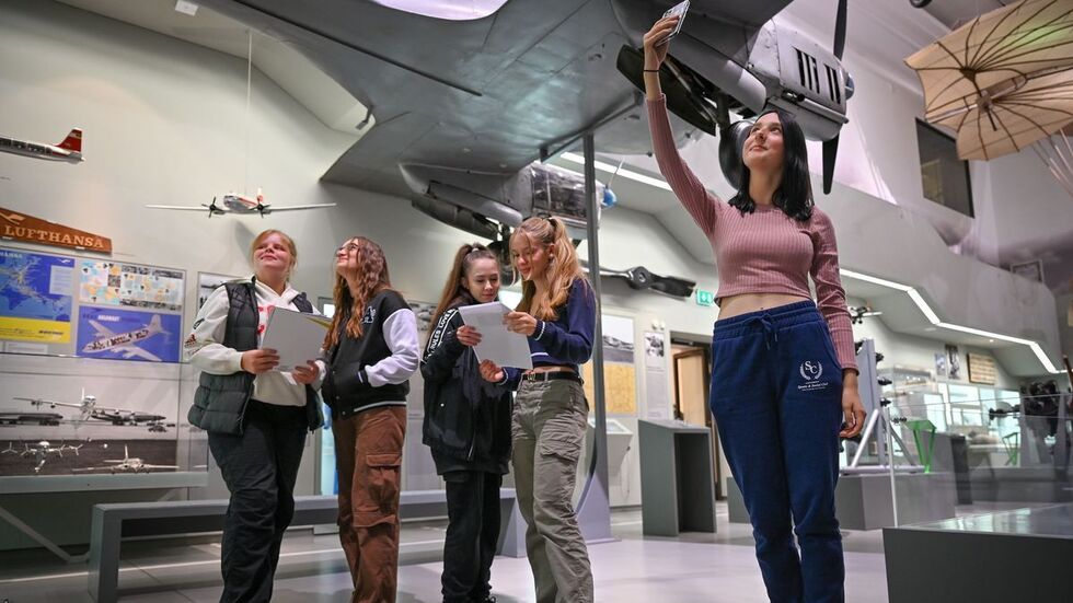 Die ersten Schüler durften das neue Projekt im Verkehrsmuseum bereits ausprobieren. 