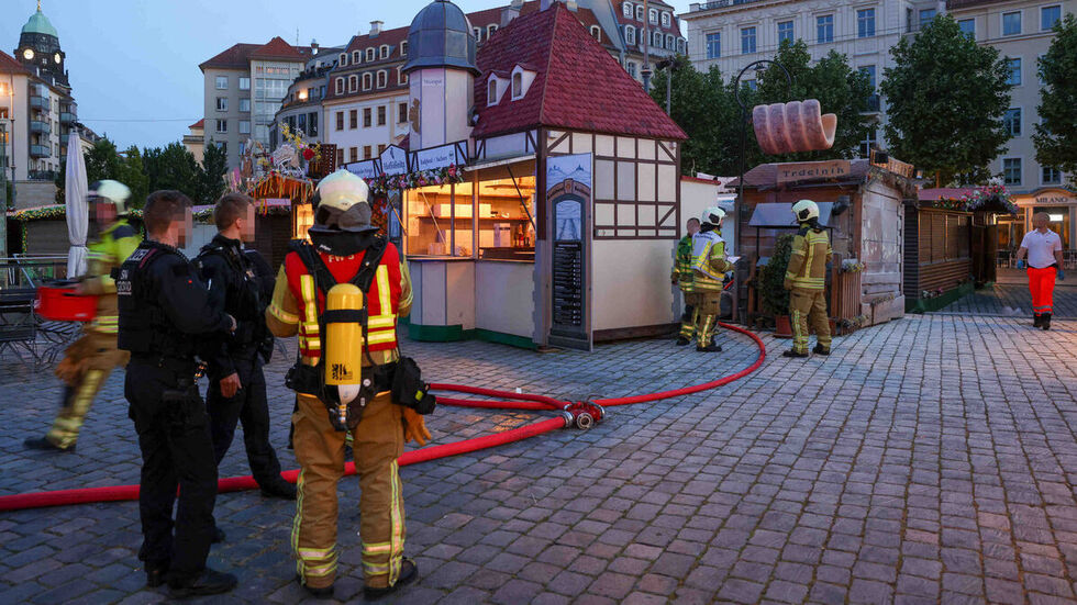 Die Einsatzkräfte vor Ort.
