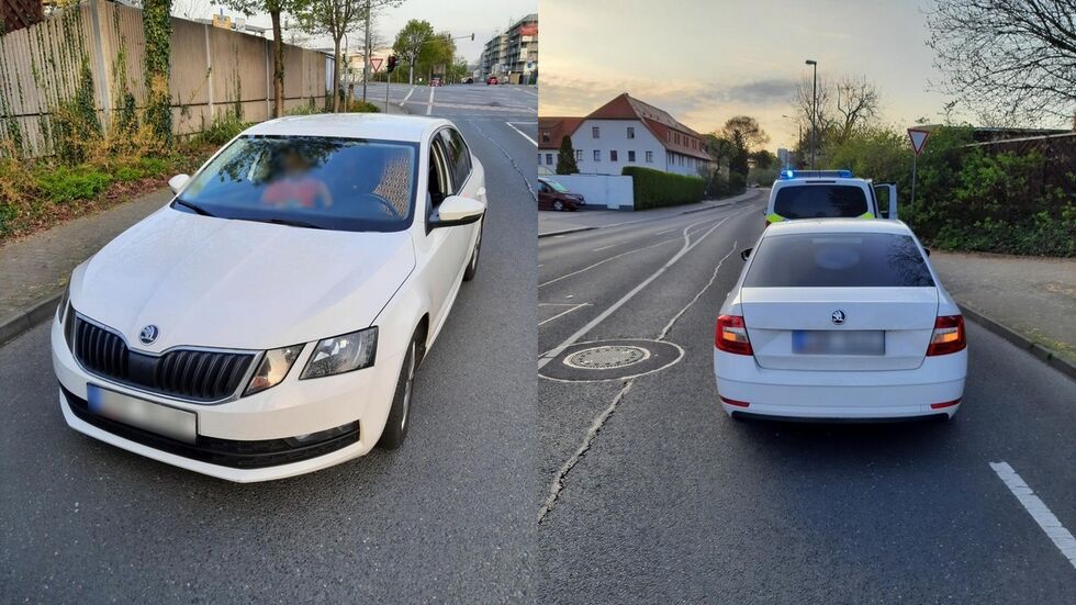 Im Rahmen einer Kontrolle stellte die Bundespolizei diesen weißen Skoda. Im Rahmen einer Kontrolle stellte die Bundespolizei diesen weißen Skoda.