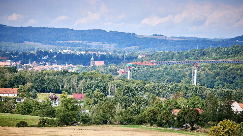Es geht voran: Die Brücke über das Gottleubatal.