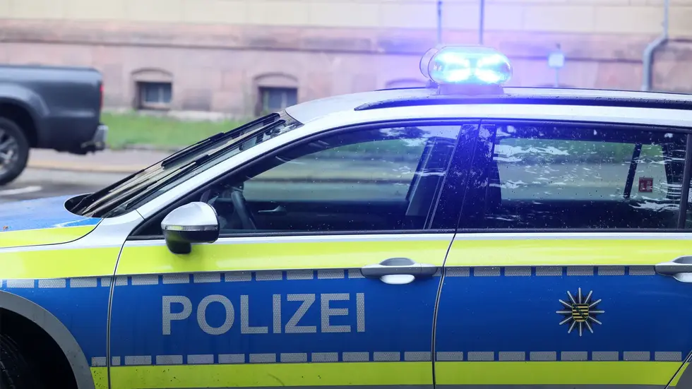 Ein Wagen der sächsischen Polizei (Symbolbild).
