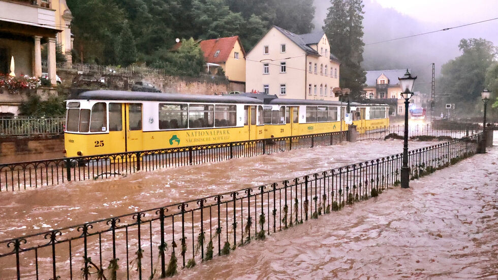 Am Abend des 17. Juli 2021 wurde die Kirnitzsch zum reißenden Fluss