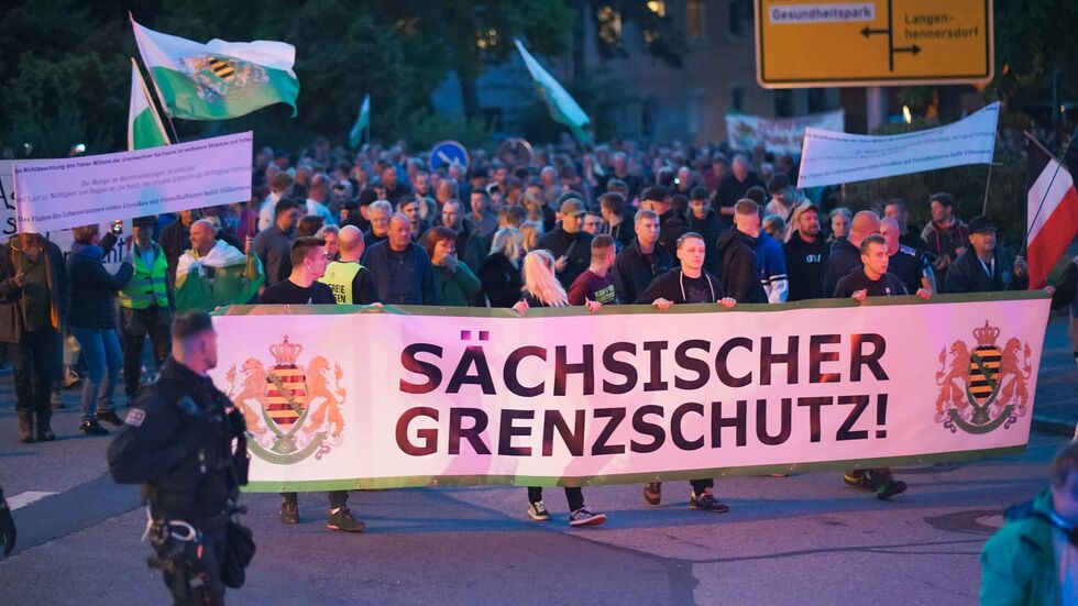 3.000 Menschen demonstrierten in Berggießhübel gegen die Asylpolitik 