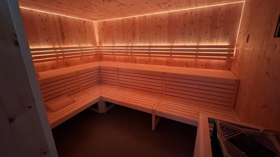 Auf die Hotelgäste wartet eine Sauna