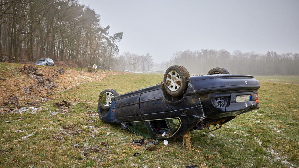 Unfall auf der S 159 zwischen Rennersdorf-Neudörfel und Stolpen.