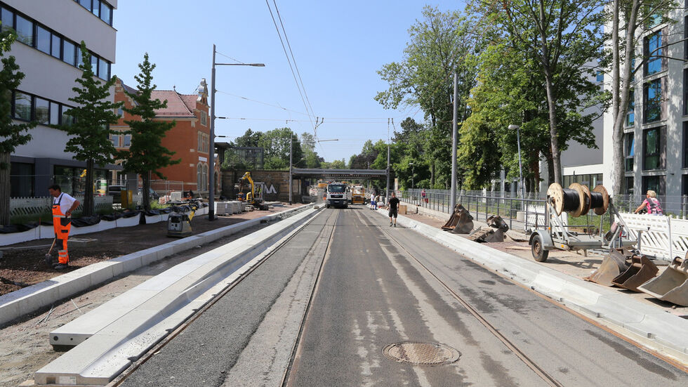 So sah es vor wenigen Tagen auf der Baustelle Oskarstraße aus. Foto: DVB