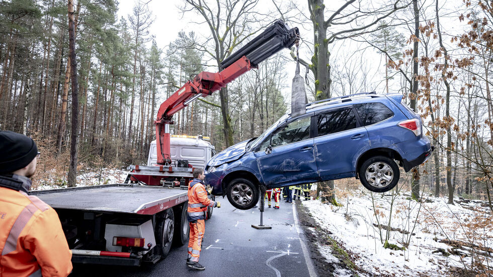 Die Straße war nach dem Crash stundenlang gesperrt.