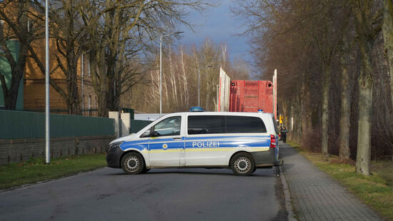 Die Polizei vor Ort.