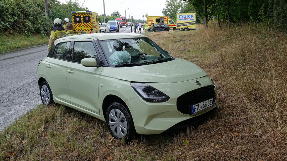 Der Suzuki am Straßenrand.
