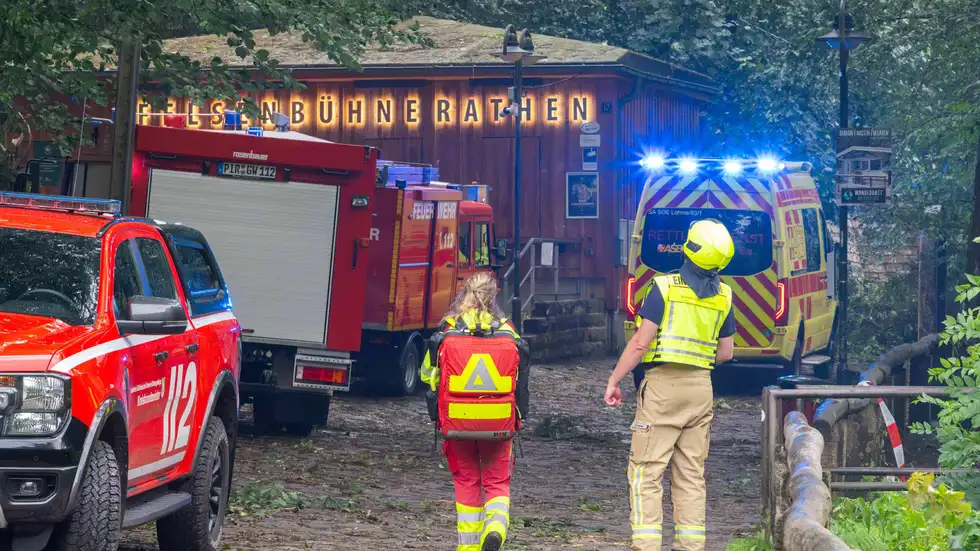 Das Unwetter vom 31. Juli hat die Felsenbühne Rathen verwüstet