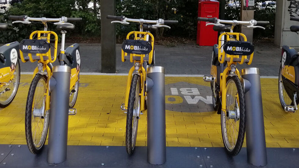 Die gelben Mobibikes gibts jetzt auch am Bahnhof in Langebrück. (Symbolbild)