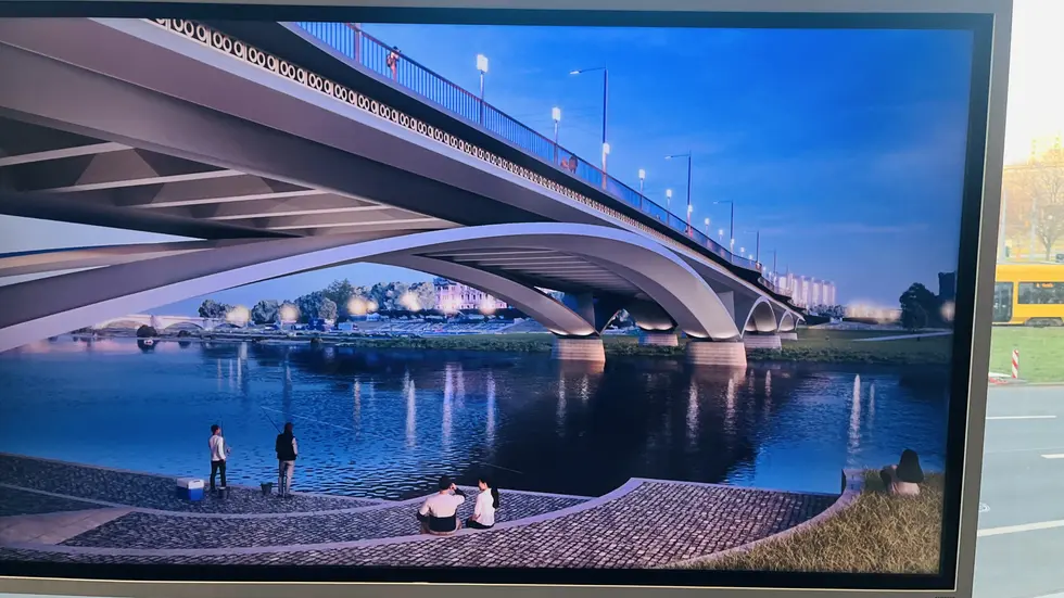 Auf Bildschirmen wurden erste Visualisierungen gezeigt Auf Bildschirmen wurden erste Visualisierungen gezeigt