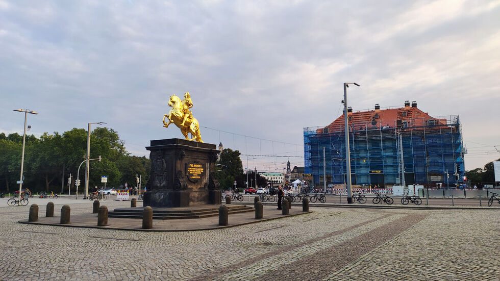 Das Areal rund um den Goldenen Reiter soll umgebaut werden.