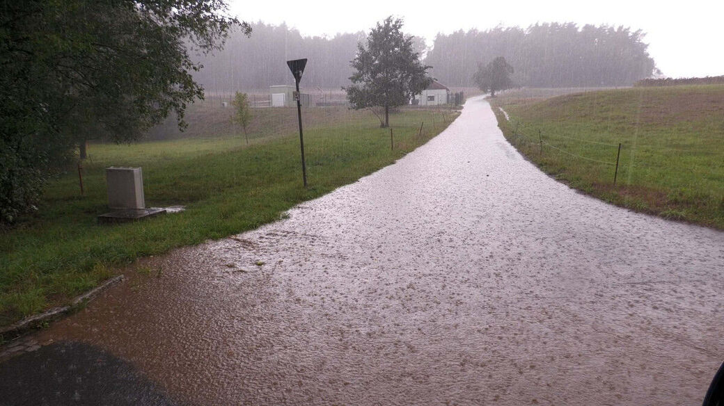 Auch bei Pulsnitz (Landkreis Bautzen) kam es zu Überschwemmungen.