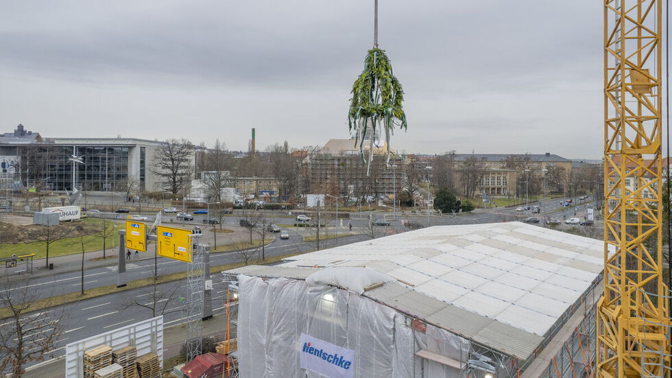 Richtfest bei dem "CUBE" in Dresden.