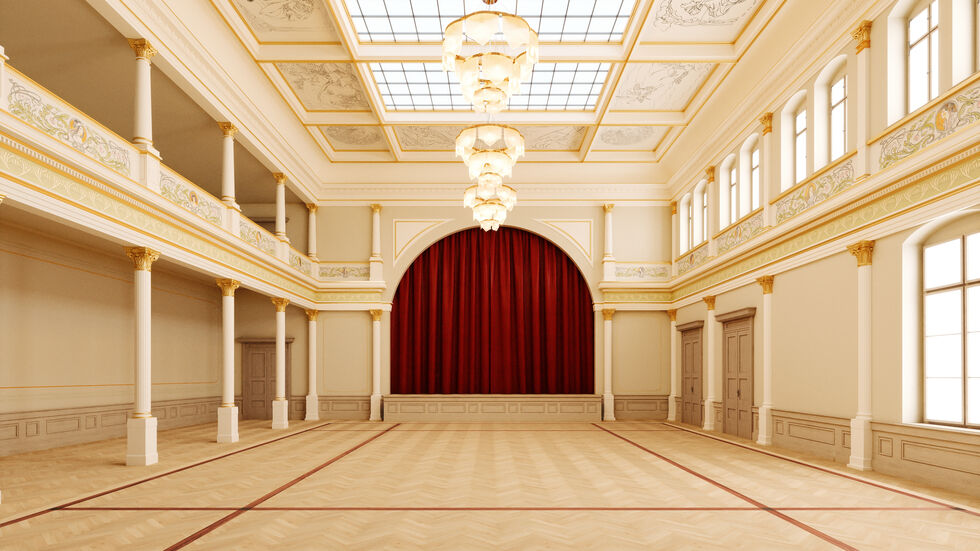 Der alte Ballsaal wurde im Jugendstil gebaut und soll auch in diesem Glanz wieder entstehen Der alte Ballsaal wurde im Jugendstil gebaut und soll auch in diesem Glanz wieder entstehen