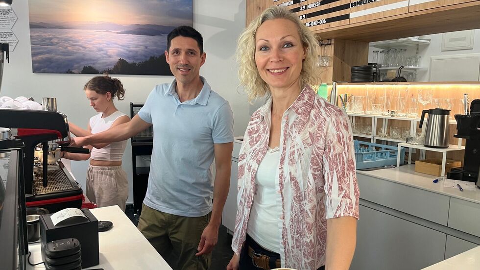 Anne Bauer und ihr Mann Efra haben sich in Dresden ihren Traum aufgebaut, vom Kaffeegeschäft zu leben 