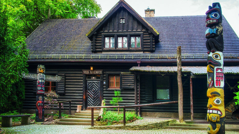 In der Villa Bärenfett gibt es allerhand Wissenswertes um die indigenen Kulturen Nordamerikas.