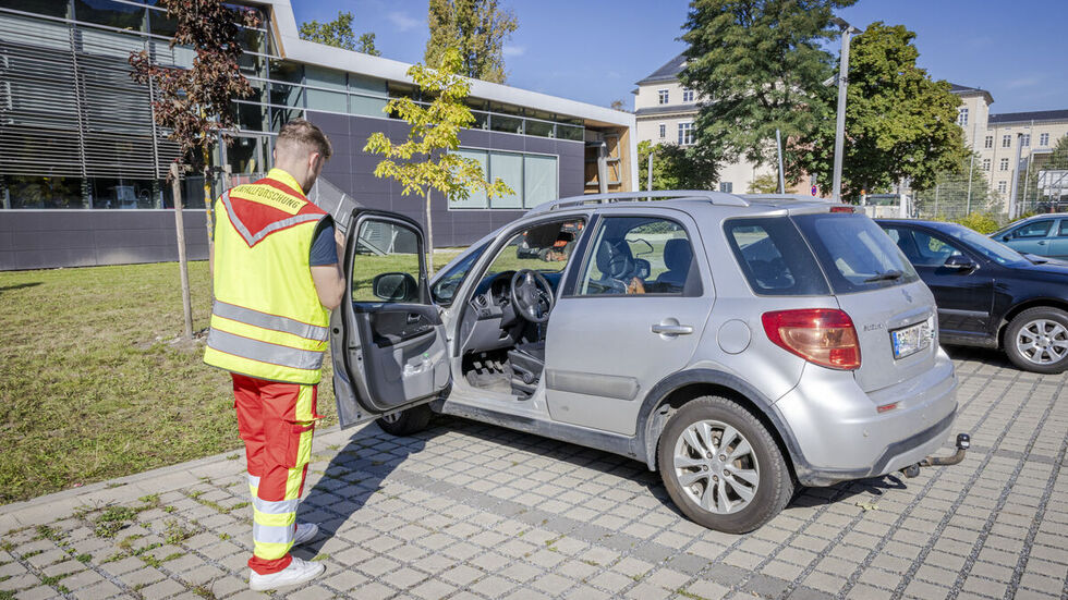 Mit diesem Suzuki wurde die Frau überrollt.