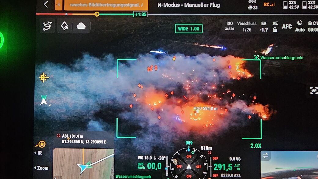 Die Bilder liefern der Feuerwehr wichtige Informationen