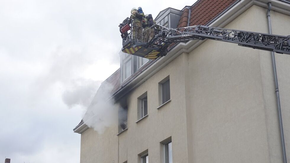 Bei dem Brand kam es zu einer deutlichen Rauchentwicklung.