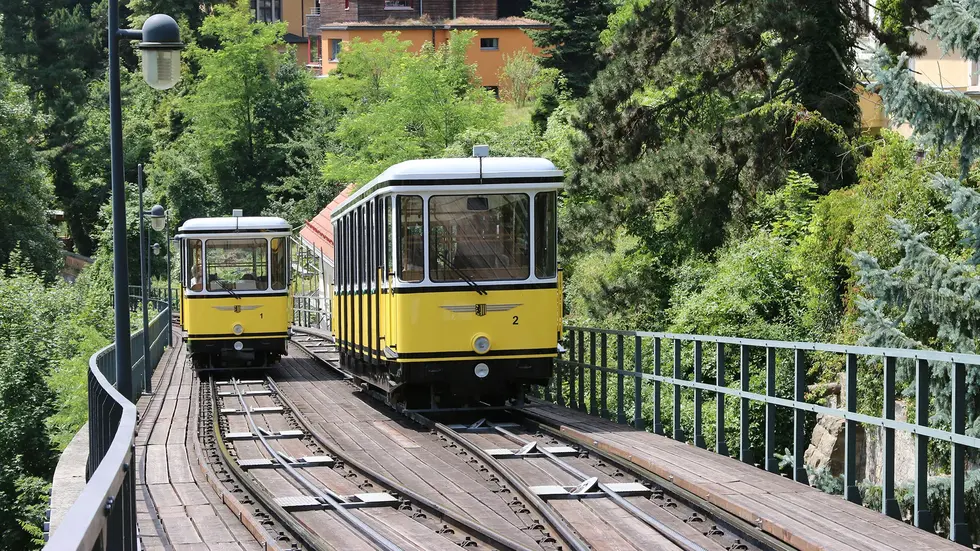 Die historische Standseilbahn in Dresden. Die historische Standseilbahn in Dresden.