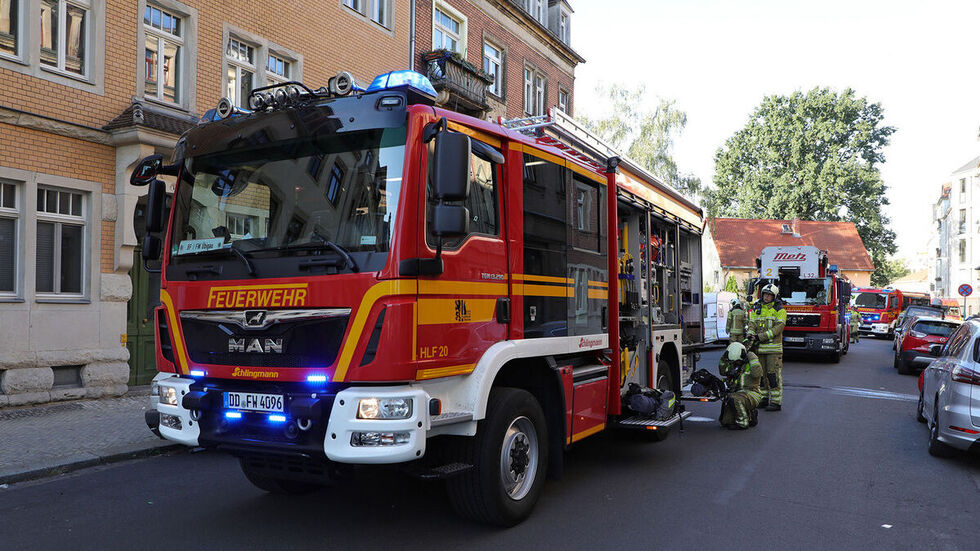 Die Henricistraße in Dresden-Trachau war zeitweise gesperrt.