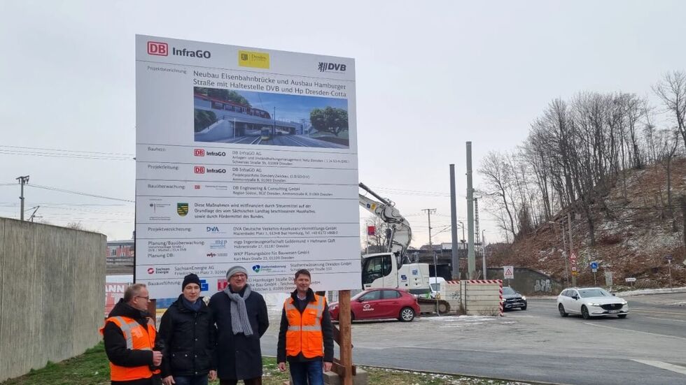 Projektleiter der DB Ullrich Mölke und Baubürgermeister Stephan Kühn (links) haben am Donnerstag die Planungen für das Großbauprojekt vorgestellt Projektleiter der DB Ullrich Mölke und Baubürgermeister Stephan Kühn (links) haben am Donnerstag die Planungen für das Großbauprojekt vorgestellt