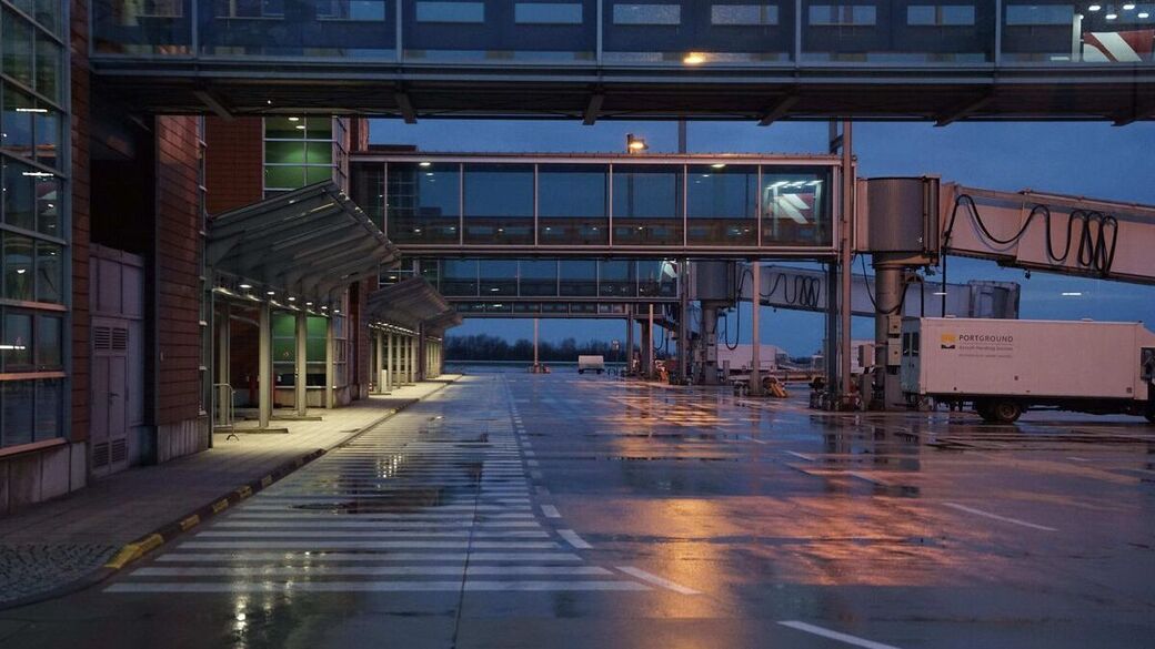 Auch am Dresdner Flughafen hebt - wie bundesweit - kaum eine Maschine ab.