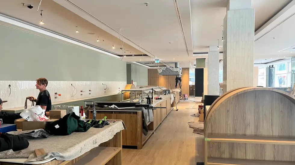 Der neue Frühstücksbereich im Hotel ist noch im Entstehen Der neue Frühstücksbereich im Hotel ist noch im Entstehen