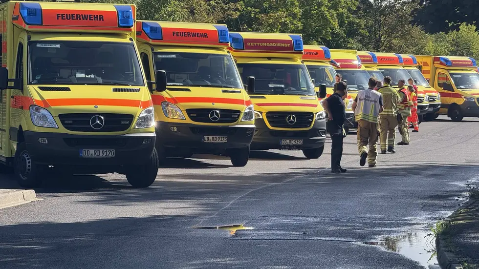 Ein Großaufgebot an Rettungskräften war sofort vor Ort Ein Großaufgebot an Rettungskräften war sofort vor Ort