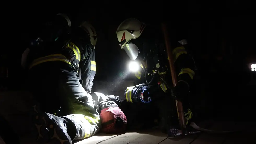 Simuliert wurde am Donnerstag Abend eine Verpuffung im Kirchturm der Stadtkirche St. Marien mit sieben Verletzten. Simuliert wurde am Donnerstag Abend eine Verpuffung im Kirchturm der Stadtkirche St. Marien mit sieben Verletzten.