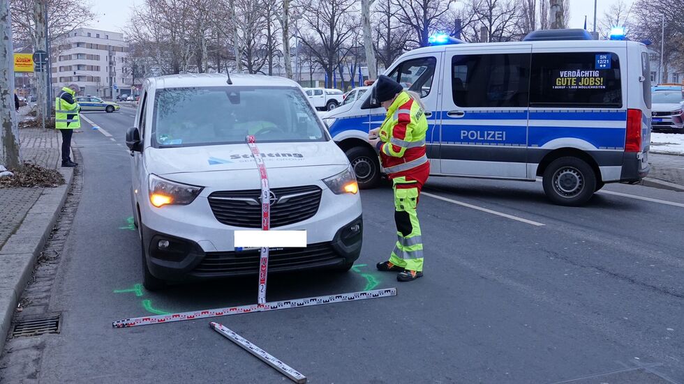 Die Tharandter Straße war wegen des Unfalls zeitweise gesperrt